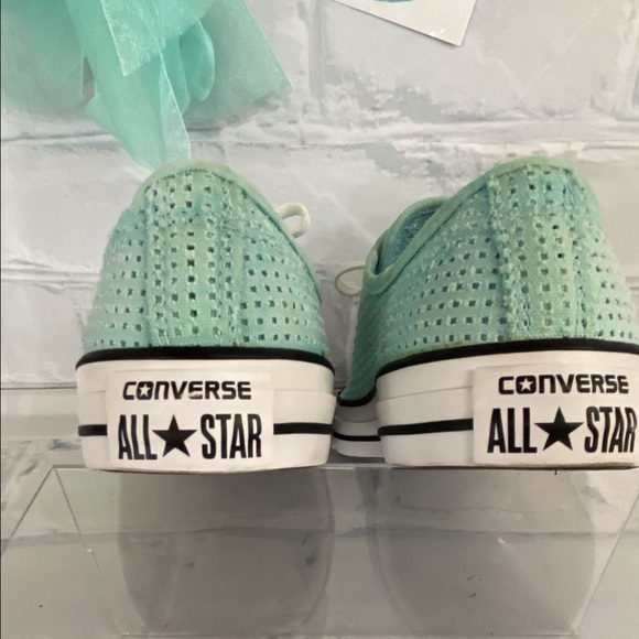 Perforated Mint Green Converse - Picture 7 of 10